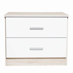 Velador 2 Cajones Couple Blanco FABRIKIT MDF