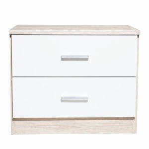 Velador 2 Cajones Couple Blanco FABRIKIT MDF