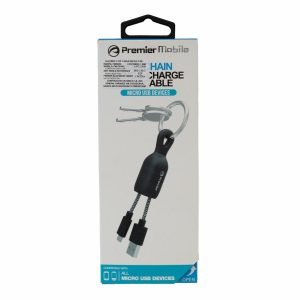 Llavero Porta Carga USB-A Y USB-C PREMIER Con Cable