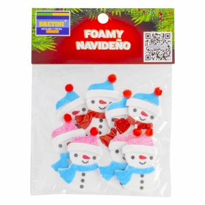 Foamy Navidad Muñecos De Nieve Con Escarcha BRETINI X 8