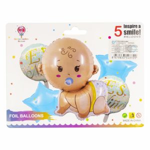 Globo Aluminio Niño GOLDEN SWALLOW BALLOON 5 Piezas