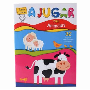 Libro A Jugar Con Animales Juega Y Colorea BEASCOA 32 Páginas