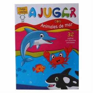Libro A Jugar Con Animales De Mar  Juega Y Colorea BEASCOA 32 Páginas