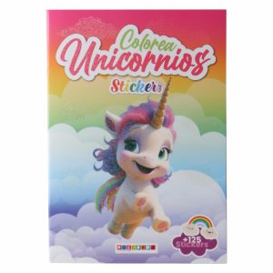 Libro Colorea Unicornios Stikers EDICARDS 25 Páginas