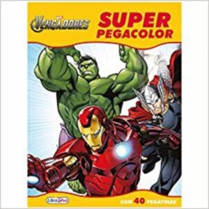 Libro Avengers Super Pega color LIBRO DIVO 12 Páginas